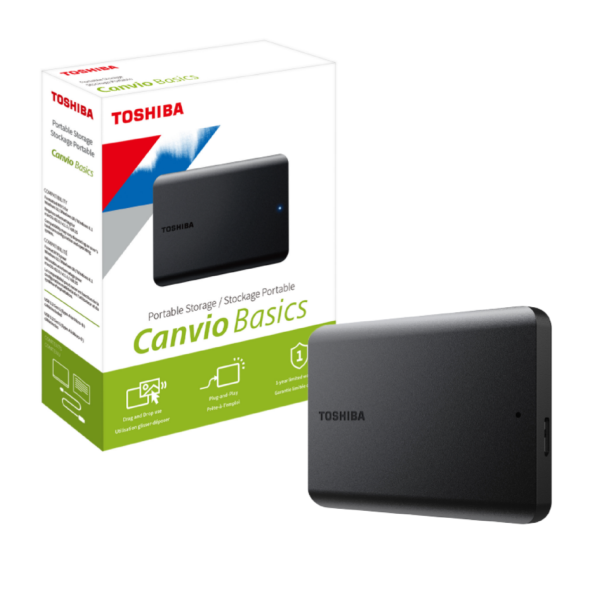 Toshiba Canvio Basics Portable Hard Drive